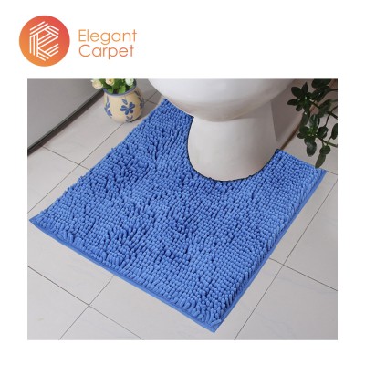 u style non-woven dot baking shaggy soft chenille toilet rug set