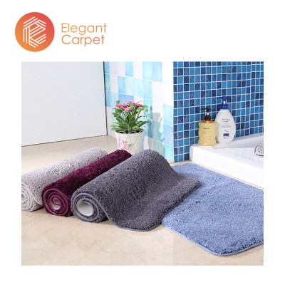 custom logo long pile soft microfibre non slip spa bath tup shower mat