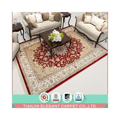 machine made jacquard persian pattern silk viscose carpet