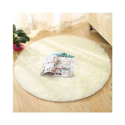 long pile luxury plain color non slip household floor mat