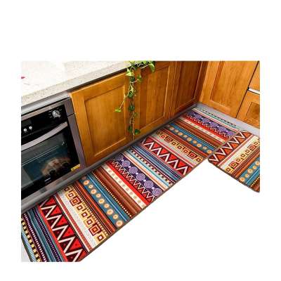 100% polyester anti slip washable floor runner kitchen rugs