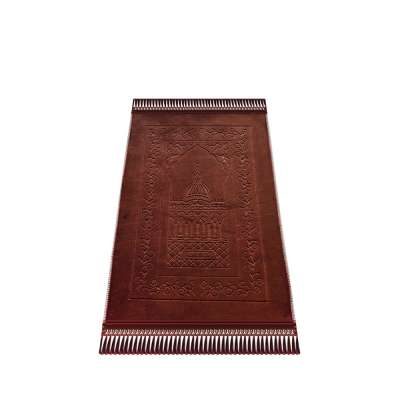 Memory foam sponge inserted muslim prayer rug for sale